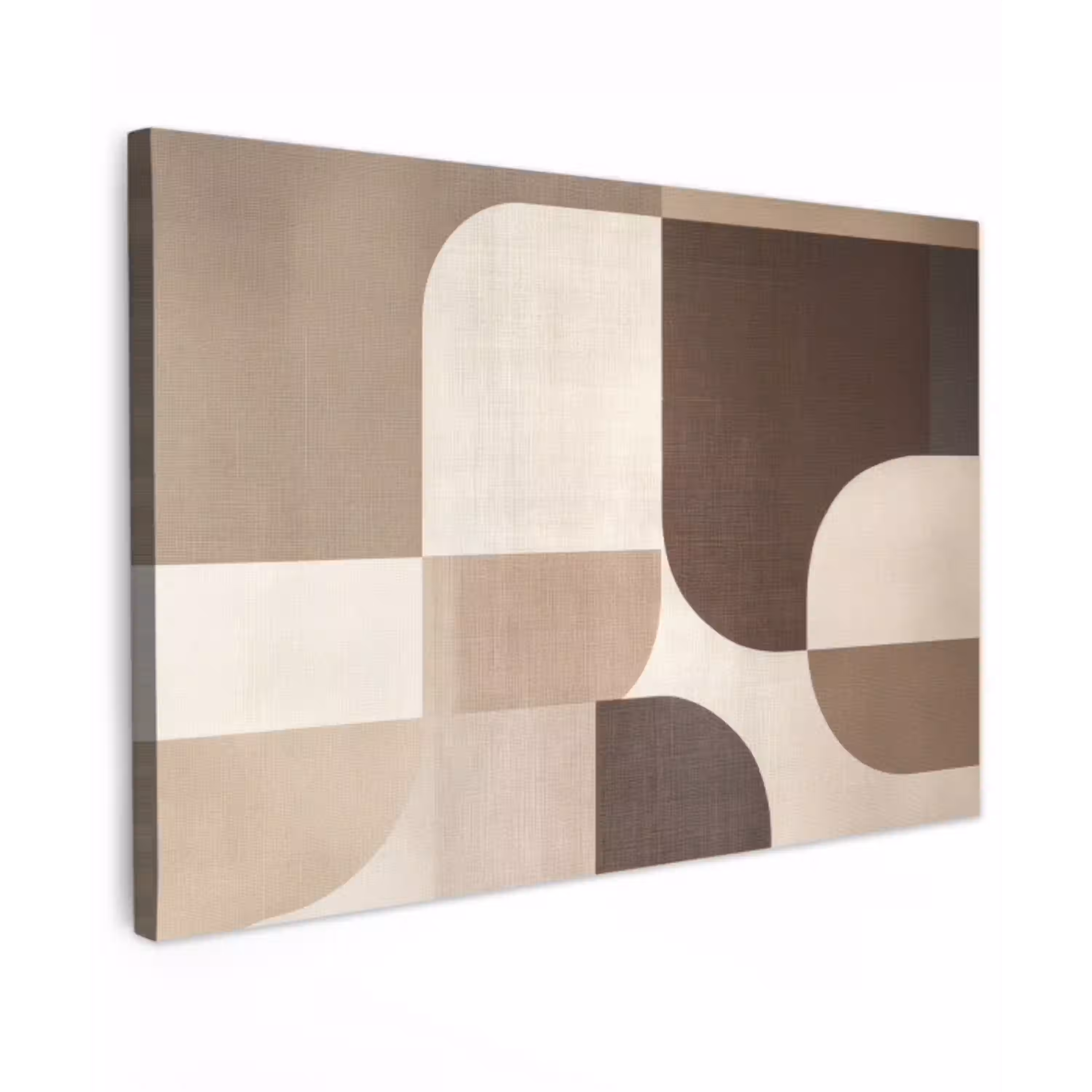 Geometrisch - Geweven structuur - Modern canvas 2cm klein -z3d