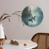 Bos - Water - Eenden - Mistig Akoestische PET Vilt - Rond klein -sfeer3