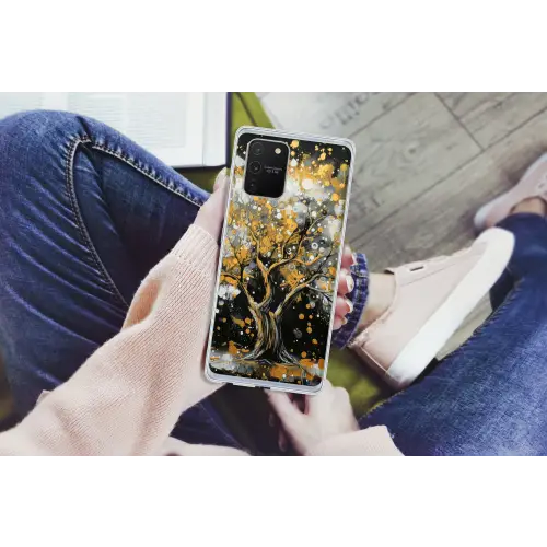 Boom - Zwart - Goud - Wit - Modern Telefoonhoesje Samsung Galaxy S10 Lite klein -handS10Lite