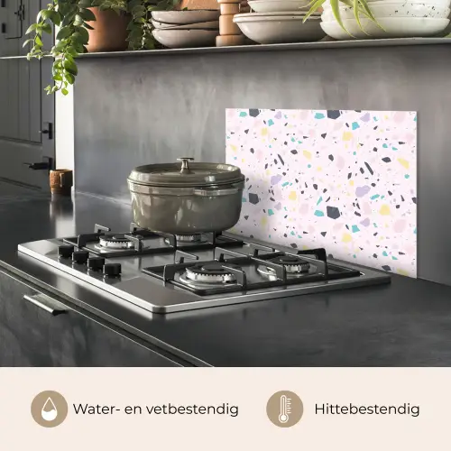 Terrazzo -  Patroon - Zacht - Snoep keuken achterwand spatscherm klein 900 -usp_NL
