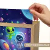 Alien - Astronaut - Ruimte - Planeten Light Box met kabel (Kinderlampje) klein -USP_websiteprintNL