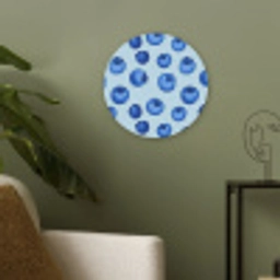 Bessen - Modern - Blauw Akoestische PET Vilt - Rond klein 838 -sfeer2