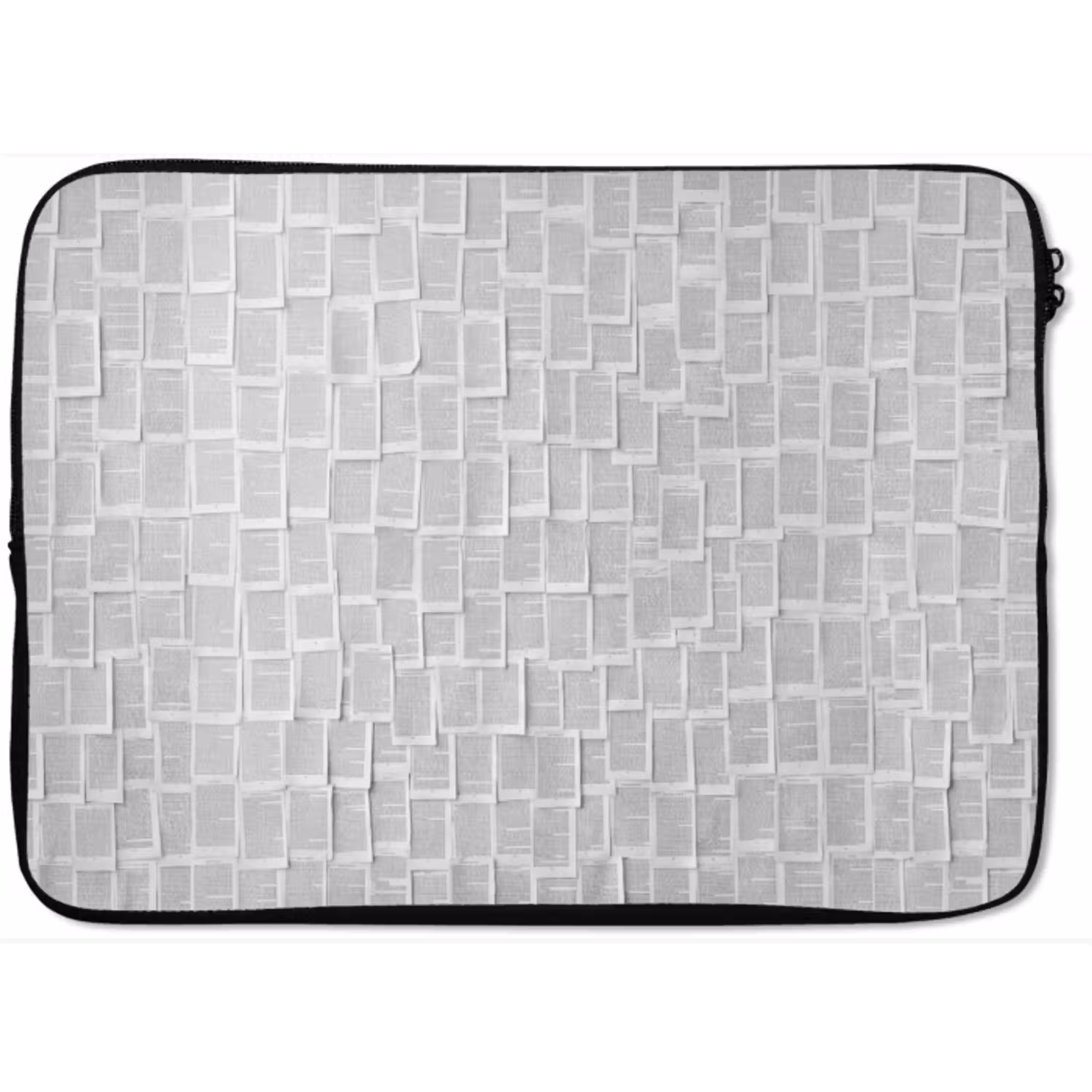 Papier - Overlappend - Textuur - Modern - Wit laptophoes neopreen klein -zkaufland3dotto