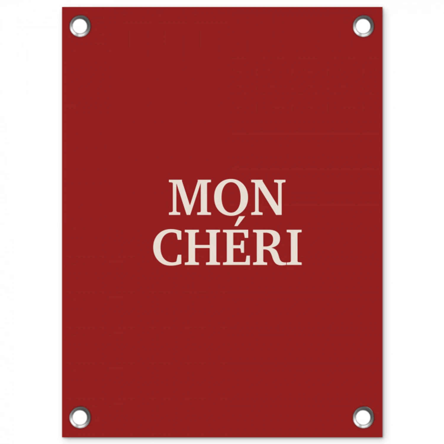 Rood - Frans - Quotes tuinposter los doek klein -3d