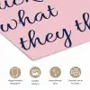 Fuck what they think - Roze - Minimalistisch poster papier klein -closeup_NL