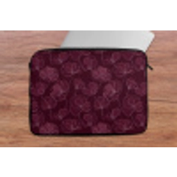 Bloemen - Patroon - Bordeauxrood laptophoes neopreen klein 279 -tafel