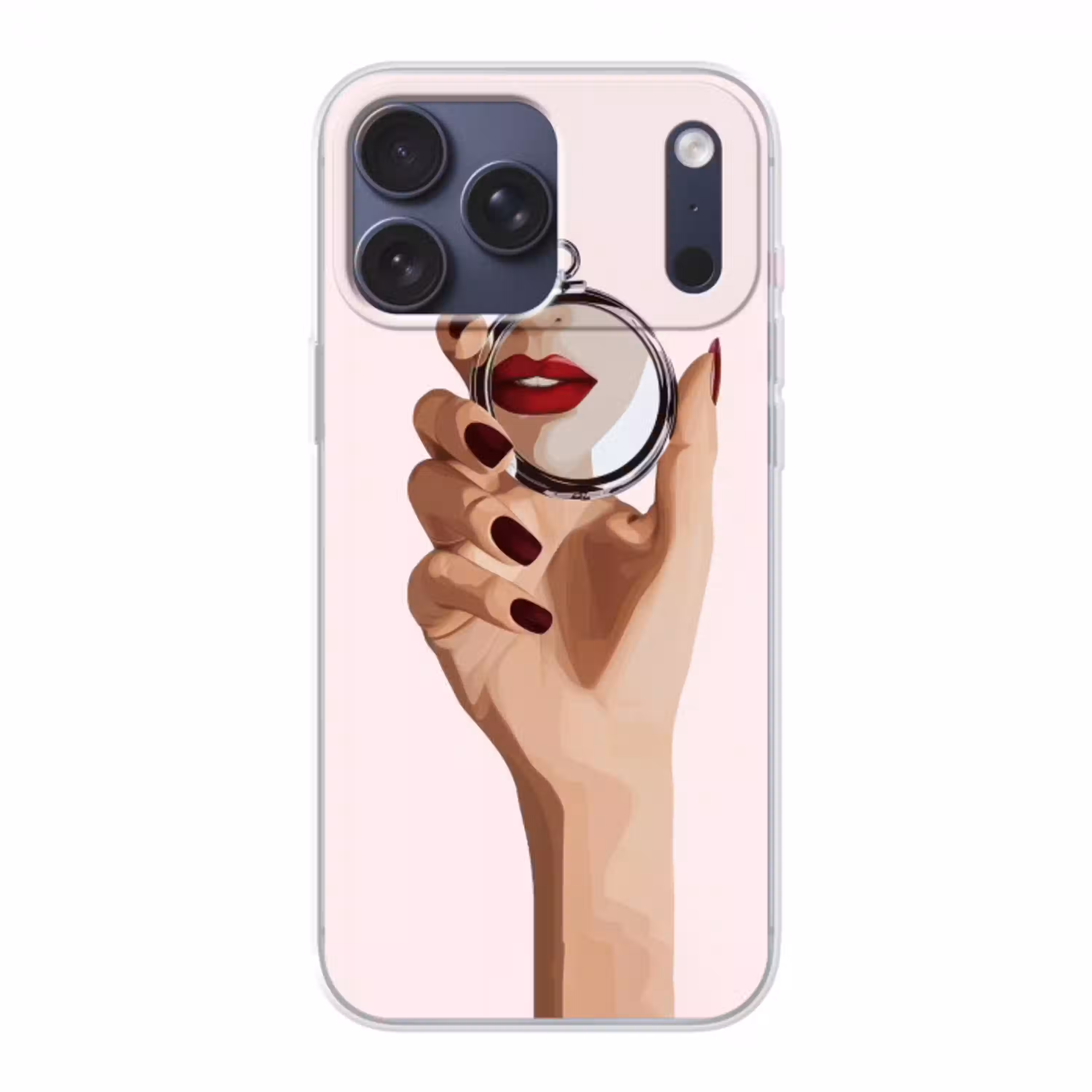 Spiegel - Rode lippen Telefoonhoesje iPhone 17 Pro Max klein -3d