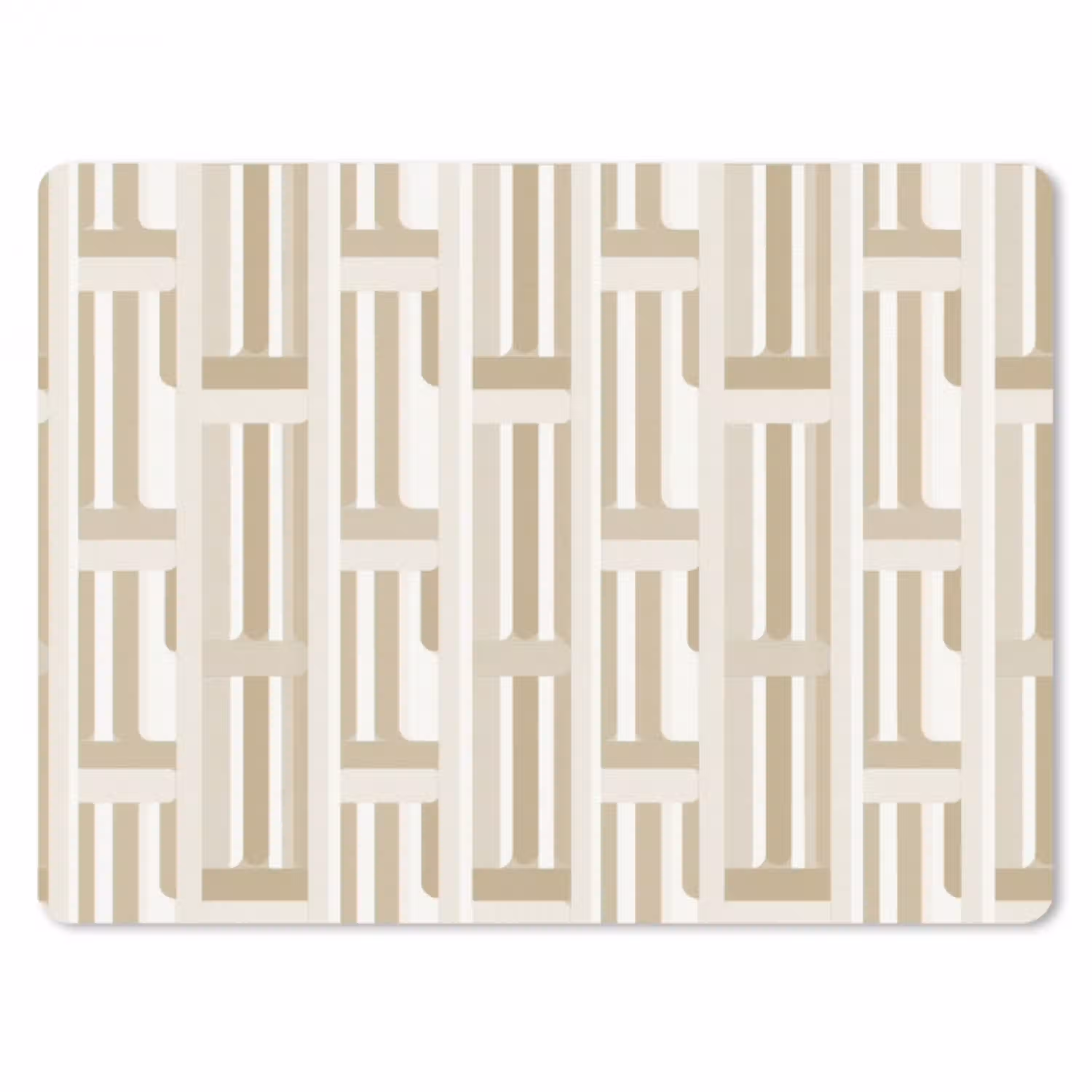 Modern - Geometrisch - Beige muismat rubber klein 262 -3d