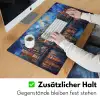 Grachten Amsterdam - Huizen - Stad - Kleurrijk Muismat XXL klein -ysfeer3_duits
