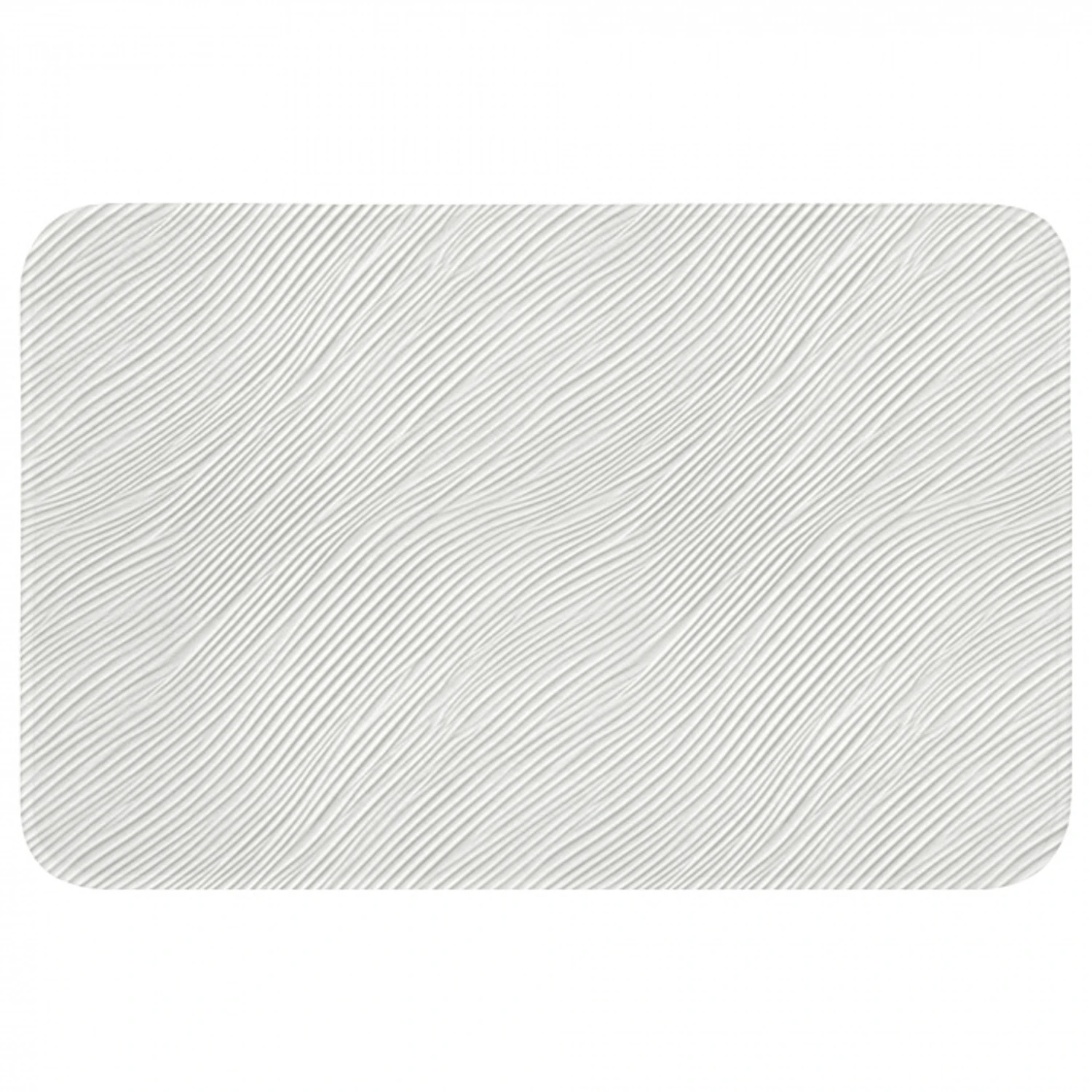 Golven - Ribbels - Wit Badmat klein 997 -3d