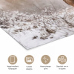 Edelhert - Bos - Sneeuw - Winter - Majestueus poster papier klein -closeup_NL