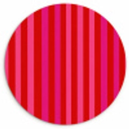 Verticaal - Strepen - Roze Wandcirkel kunststof plaat 5mm dik klein 188 -3d