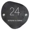 Donker steen - Klassiek Naambord Organisch middel -3d