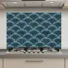 Patroon - Ginkgoblad - Blauw keuken achterwand spatscherm klein 900 -3d_website