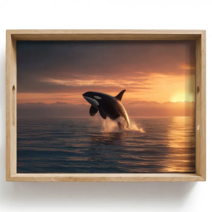 Orka - Zee - Zonsondergang Dienblad Rechthoek middel -z3d_shopping