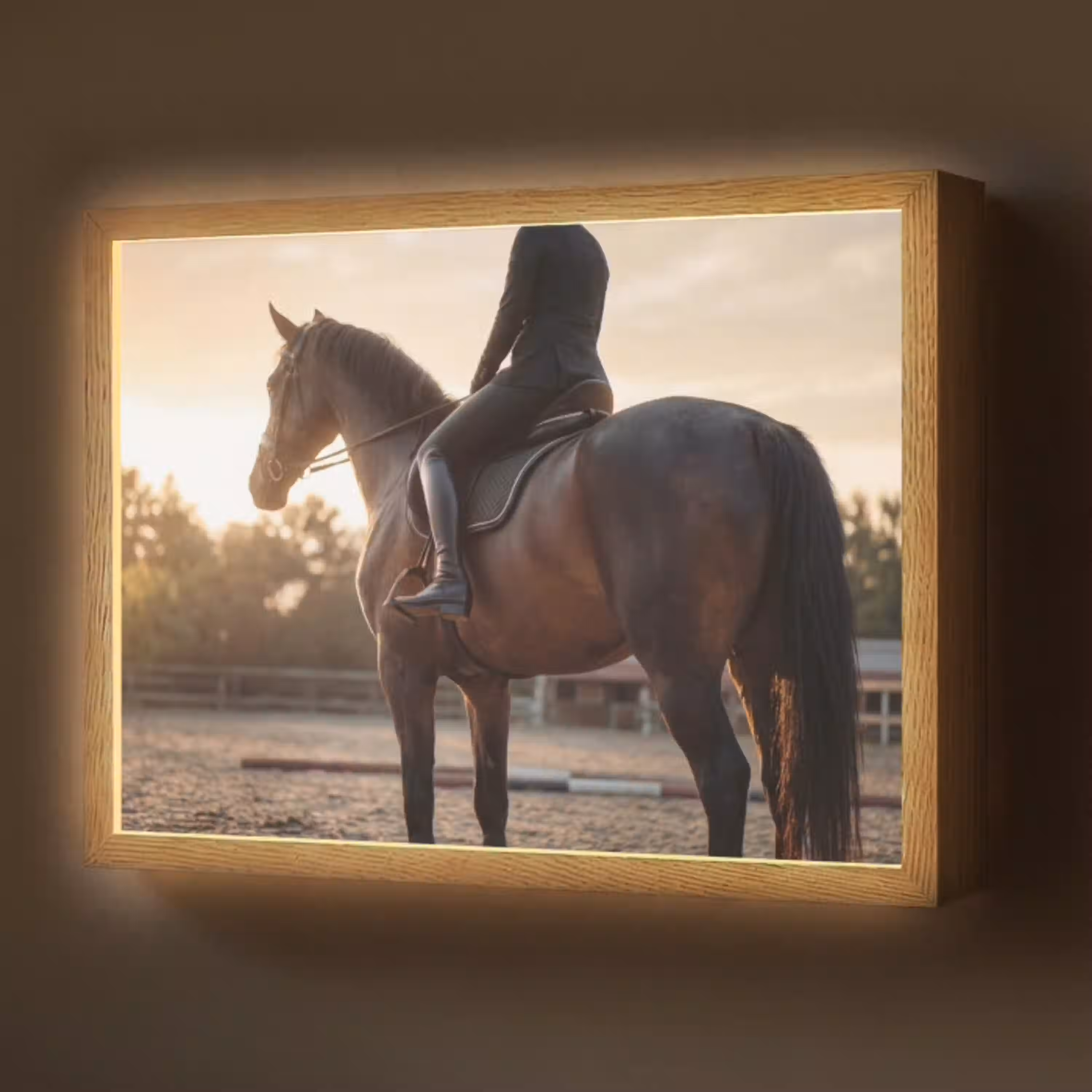 Harmonie - Ruiter - Zon Light Box met batterij (Wandlamp) middel -z3d_website