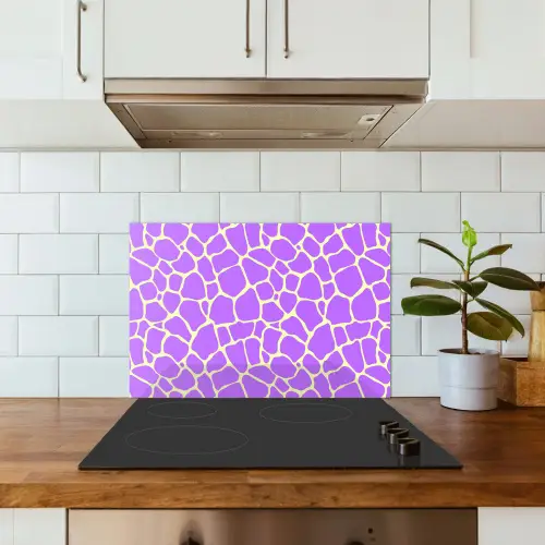 Paars - Vlekken - Geel - Pastel keuken achterwand spatscherm klein 900 -sfeer2