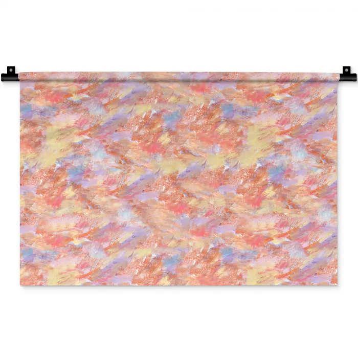 Abstract - Multi - Kleur - Verf Wandkleed katoen klein 269 -zz3d
