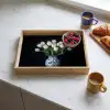 Wit - Bloemen - Tulpen - Vaas Dienblad Rechthoek middel -sfeer2