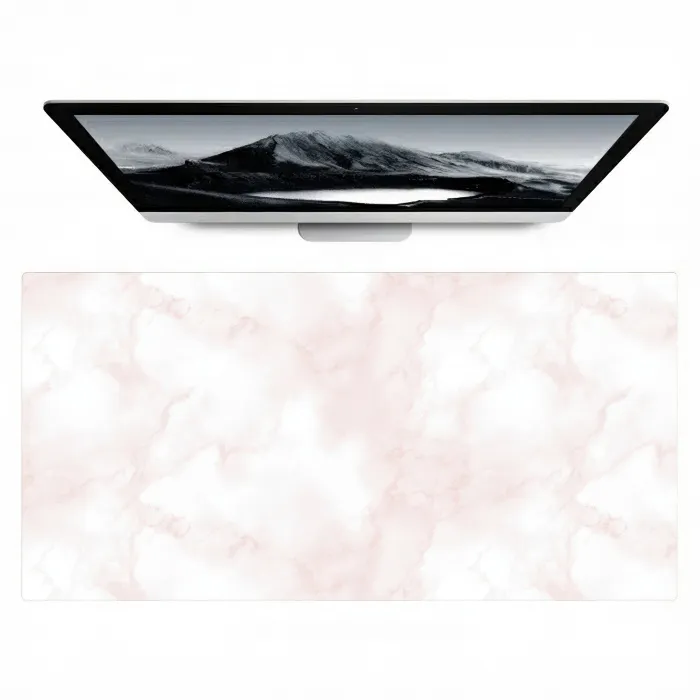 Wolkenstructuur - Roze - Marmer Muismat XXL klein 681 -zzz3d