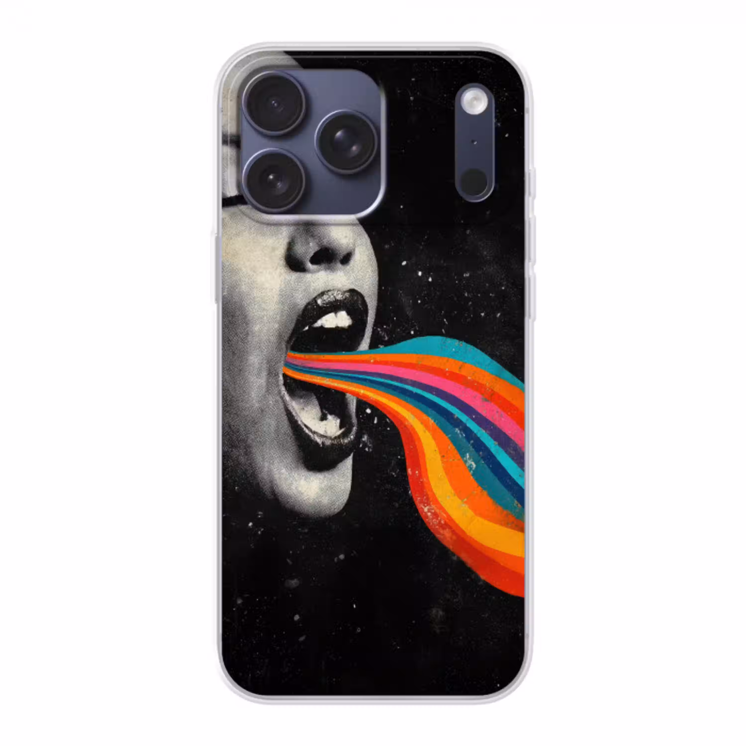 Mond - Golven - Regenboog Telefoonhoesje iPhone 17 Pro Max klein -3d