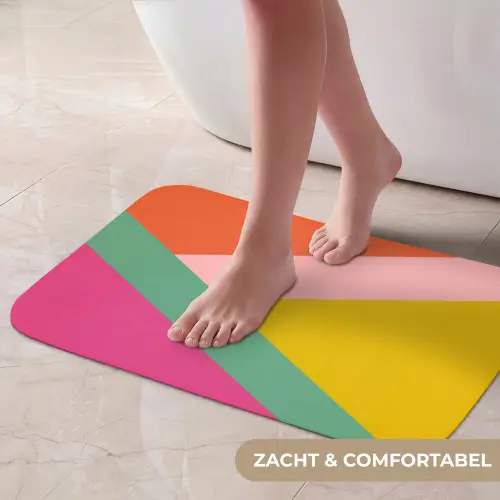 Driehoeken - Kleurrijk - Abstract Badmat klein -USP_ZachtNL