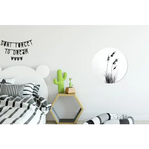 Minimalistisch - Stelen - Wit Wandcirkel aluminium klein -kinderkamer