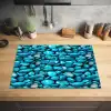 Glanzende - Blauwe - Stenen Inductie beschermer vinyl 3mm klein 276 -sfeer5