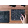 Deco - Waaier - Blauw muismat rubber klein 262 -toetsenbord