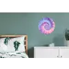 Pasteltinten - Paars - Spiraal - Marmer Wandcirkel aluminium klein -slaapkamer
