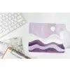 Golven - Heuvels - Abstract - Paars muismat rubber klein -witbureau