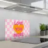 Valentijn - Love - Roze - Oranje keuken achterwand spatscherm klein -3d_schuin