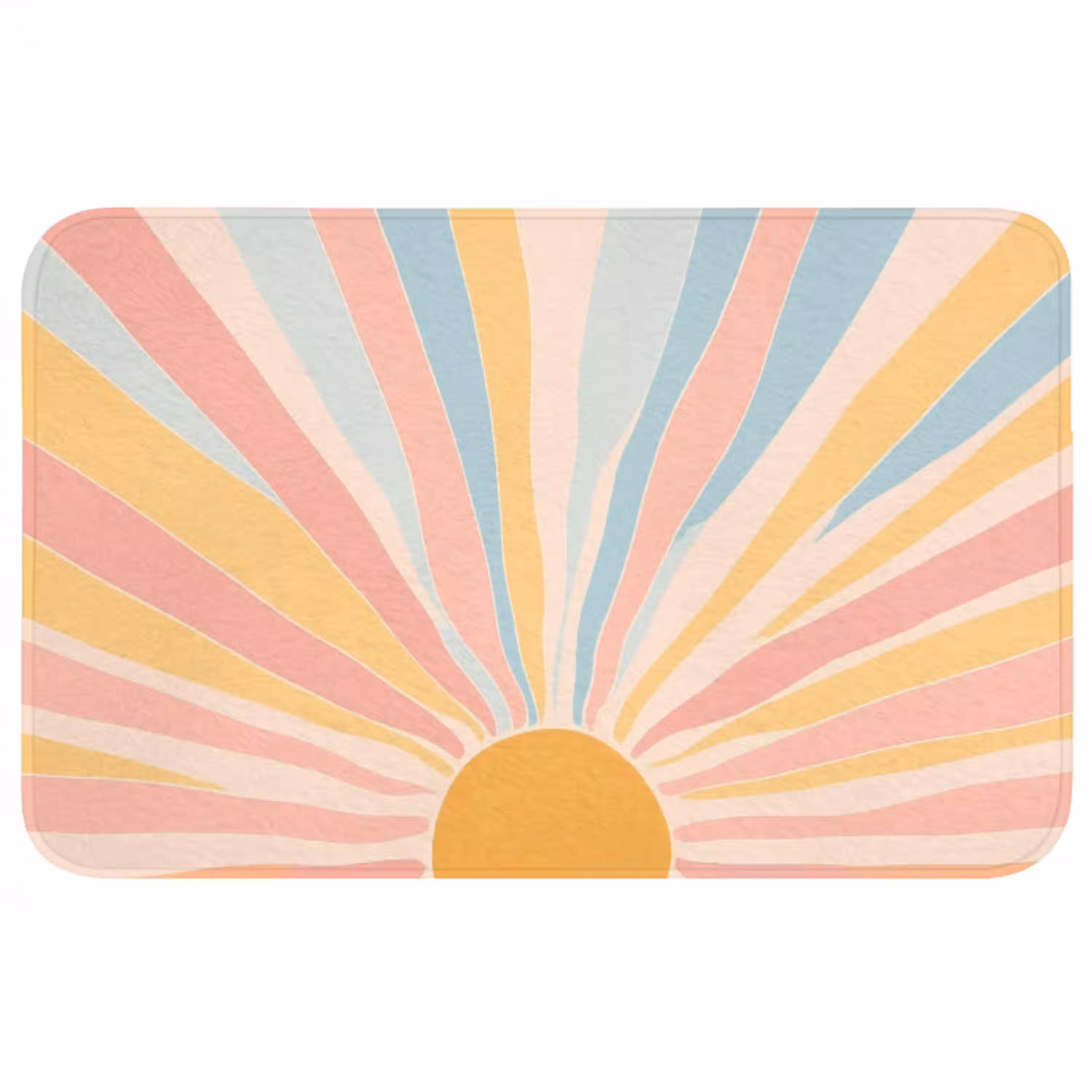 Illustratie - Zon - Pastelkleuren WCmat middel -3d