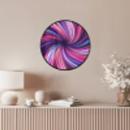 Abstract - Swirl - Futuristic - Neon Fotolijst rond zonder passe partout klein -sfeer3