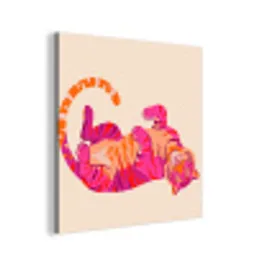 Tijger - Roze - Oranje aluminium wit klein -3d