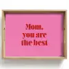 Moeder - Boodschap -Roze Dienblad Rechthoek middel -z3d_shopping