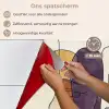 Abstract - Overlappende gezichten - Paars - Donkergroen keuken achterwand spatscherm klein -spatscherm_NL