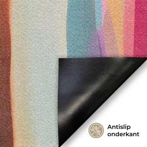 Kleurbanen - Verticaal - Kleurrijk Deurmat klein -antislip_NL