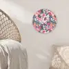Tropisch - Zomer - Vlinder - Perzik Wandcirkel kunststof plaat 5mm dik klein 188 -sfeer5