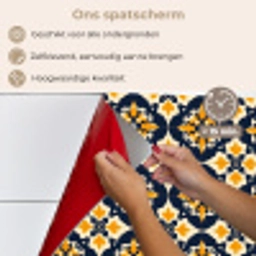 Patroon - Siertegel - Kleurrijk keuken achterwand spatscherm klein 900 -spatscherm_NL
