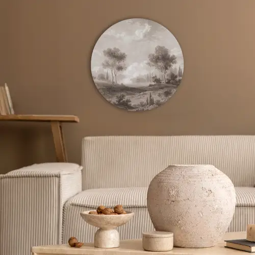 Klassiek - Landschap - Neutraal Akoestische PET Vilt - Rond klein -sfeer1