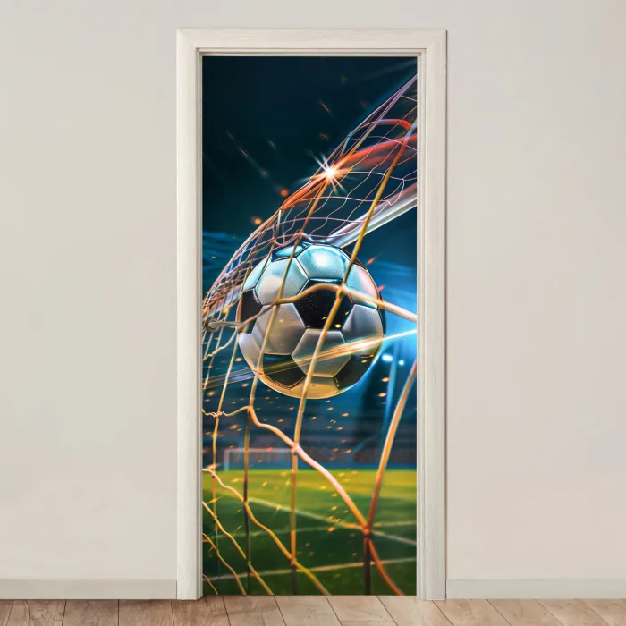 Voetbal - Goal - Sport - Jongens deurposter klein -3d_beige