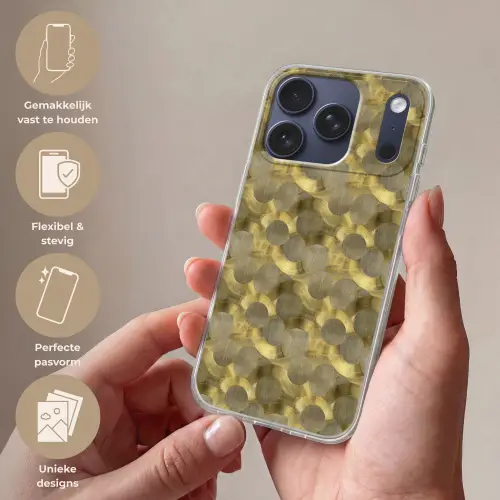 Modern - Geometrisch - Goud Telefoonhoesje iPhone 17 Pro klein 878 -sfeer3_NL