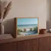 Duinen - Strand - Zee - Zomer Light Box met batterij (Wandlamp) middel -sfeer2