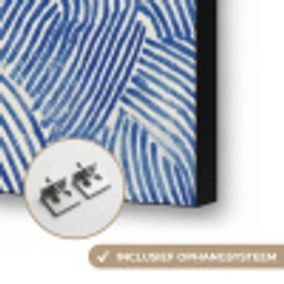 Modern - Abstract - Blauw Textielframe zwart klein 947 -USP_ophangsysteemNL