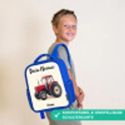 Tractor - Getekend - Rood Kinderrugzak - Blauw middel -sfeer3_DE