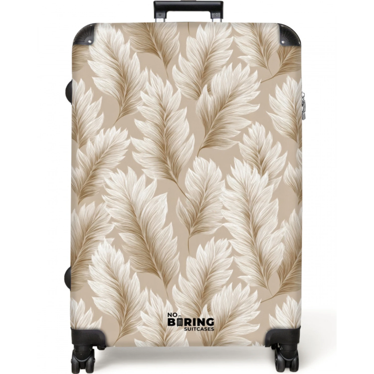 Botanisch - Patroon - Beige NBS - Large koffer - Volwassenen Unisex groot -zzzzzzzzkaufland2
