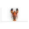 Kreeft - Zwart - Oranje - Wit - Uniek Muismat XXL klein -3d_leeg