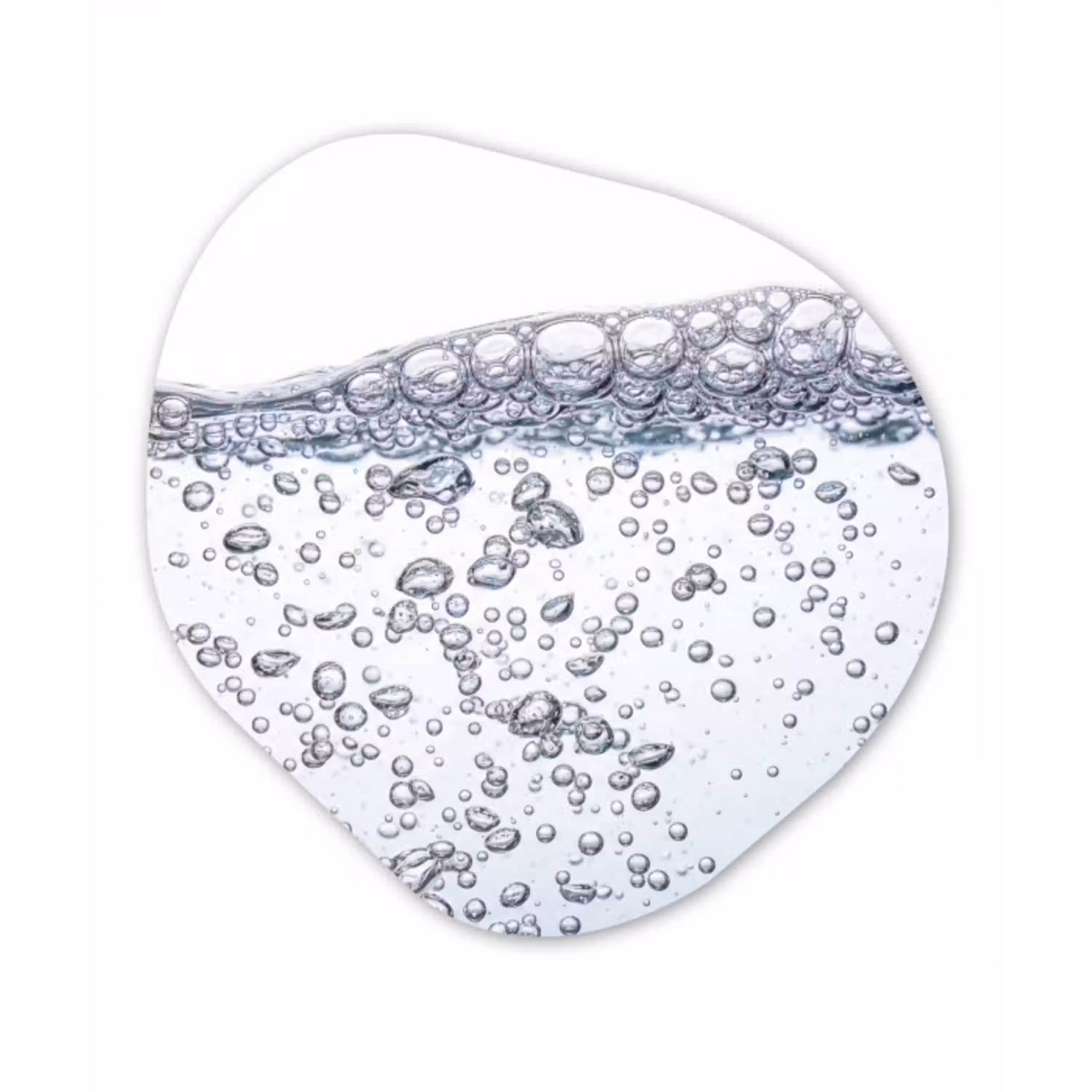 Luchtbellen - Water - Dynamisch Wandcirkel Organisch Aluminium middel -3d