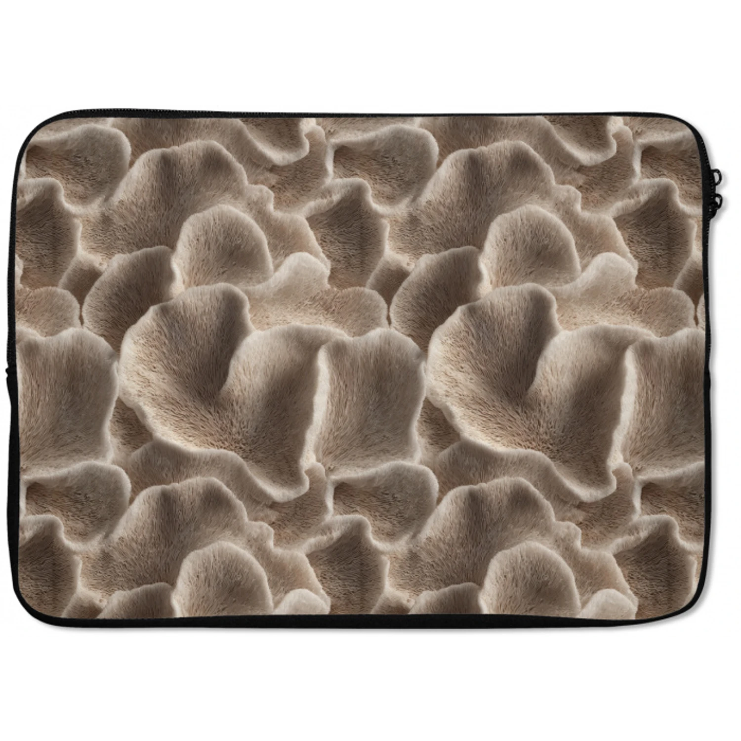 Waaiervorm - Beige - Vezel textuur laptophoes neopreen klein 279 -zkaufland3dotto